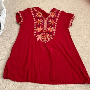 Sleeves are a bit small. Material is thin.